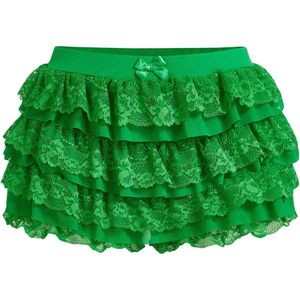 Women's Ruffle Shorts <b>Lace</b> Lolita Bloomers <b>Elastic</b> Waist Micro Boyshorts Daily Wear Breathable Woven Fabric - Product Image 1