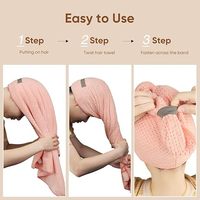 Serviettes en microfibre à séchage rapide avec logo brodé personnalisé, absorbantes, 25x65cm, grandes serviettes turban pour cheveux en tissu gaufré