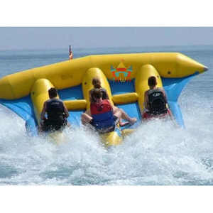 Fun 4 personnes poisson volant bateau banane radeau gonflable eau criant aventure! - Product Image 6