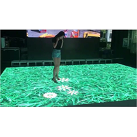 Pantalla de pista de baile LED interactiva P4 para concierto Pantalla LED de alta resolución Sistema de armazón de DJ con escenario