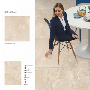 Satvario Brillo 600x600mm Nano Polished Porcelain <b>Tiles</b> Calacatta Marble Design Glossy Floor Finish - Product Image 4
