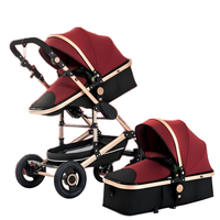 Poussette double pour jumeaux la plus vendue avec cadre en plastique et métal, pliable avec les deux mains, paniers de couchage et de sécurité