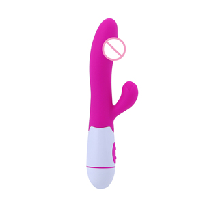 Vibrador de Clítoris y Punto G de Silicona con Doble Conejo y 30 Velocidades para Mujeres, Juguetes Sexuales con Pilas - Product Image 5