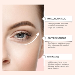 Kustom Logo kafein asam Hyaluronic Niacinamide mengurangi bengkak lingkaran hitam menenangkan pelembap kulit jeli Gel Masker Mata - Product Image 2