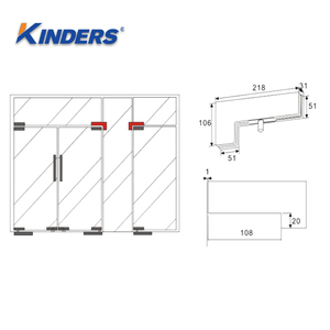 Cửa thép không gỉ Kẹp cửa kính bản vá phụ kiện Heavy Duty Cơ chế an toàn - Product Image 3