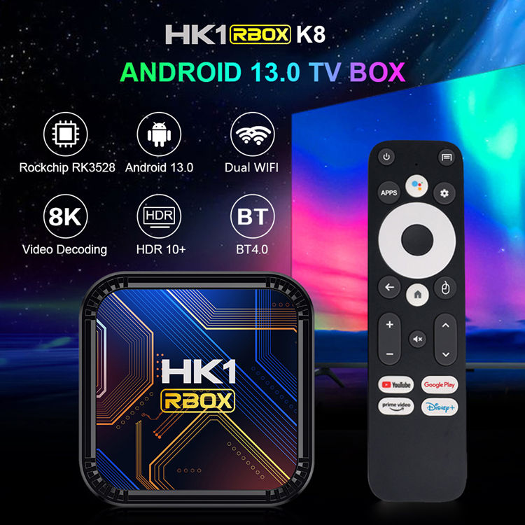 Android Box HK1 RBOX K8S - RK3528, Android 13, 8K Player, Smart TV