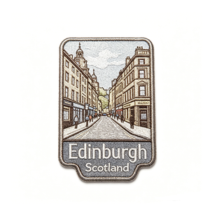 Parche Bordado Termoadhesivo de Lona Ecológica con Diseño de Edimburgo, Escocia, Aplique de Tela de Forma Irregular, Decorativo, Hecho a Mano, para Regalo - Product Image 1