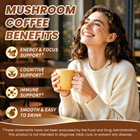 Greenpeople Café de Hongos en Polvo de 226 g con 7 Tipos de Hongos Comestibles Orgánicos Mezclados, Café Instantáneo