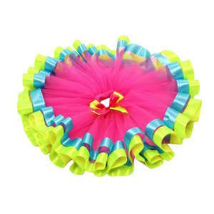 Chica <span class=keywords><strong>princesa</strong></span> gasa hinchada tutú falda chica Cosplay <span class=keywords><strong>Trolls</strong></span> con diadema decoración fiesta escenario espectáculo disfraz - Product Image 3