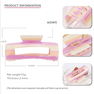 Pinces à cheveux extra larges de 14 cm en acétate coloré dégradé, mignonnes et rêveuses, pour l'arrière de la tête - Product Image 5