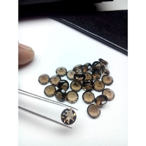 อัญมณีควอตซ์สีน้ำตาลควันธรรมชาติเกรดสูง7x7มม. อัญมณีเจียระไนแบบเหลี่ยมเพชรพลอยงานทำมือผลิตภัณฑ์รักษาความร้อนจำนวนมากสีฟ้า - Product Image 3