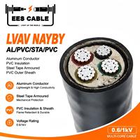 Câble Armigron Classe F LVAV NAYBY STA 4G16mm2 VLV22 en aluminium avec isolation PVC et armure de bandes d'acier CPR Eca IEC Angola EESCABLE
