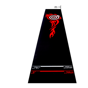 Tapis de fléchettes professionnel robuste en polyester antidérapant, sur mesure, avec oche pour la protection du sol - Product Image 1