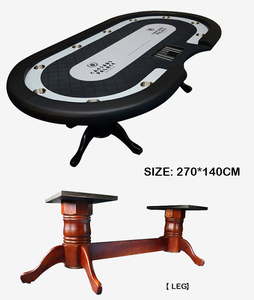 โต๊ะโป๊กเกอร์คาสิโนขนาด 96 นิ้ว โต๊ะโป๊กเกอร์ทันสมัย ทำจากไม้จริง พร้อมขาโต๊ะลายกรงเล็บเสือ - Product Image 2