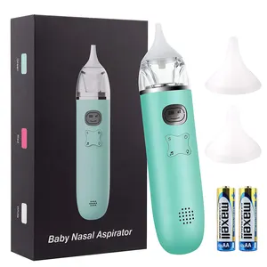 Aspirador Nasal que funciona con batería, Extractor de moco eléctrico, LCD, cuidado Nasal de bebé con música para recién nacidos, niños pequeños