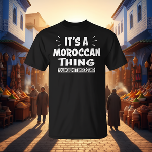 T-shirt promotionnel pour hommes noir « Moroccan Thing You Wouldn't Understand » - Product Image 3