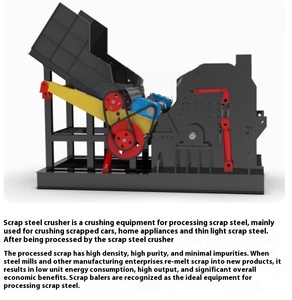 Broyeur de métaux motorisé économique pour la déchiquetage des ferrailleuses, traitement haute efficacité de l'aluminium et de l'acier inoxydable - Product Image 5