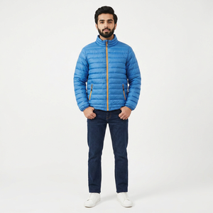 Veste matelassée coupe-vent et imperméable en toile respirante à col montant pour homme avec logo personnalisé – Idéale pour l'extérieur en hiver - Product Image 1