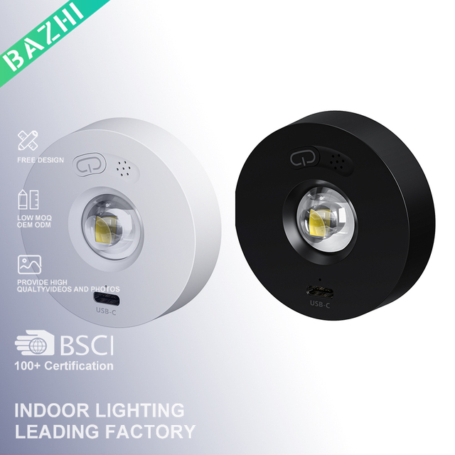 Modern Design USB Rechargeable Dimmable Magnetic RGB LED Under Cabinet Lights with Remote Control Kitchen Closet Display Decor