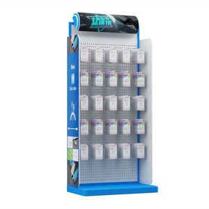 Présentoir pliable pour accessoires de téléphone portable avec crochets, présentoir de vente au détail pliable - Product Image 3