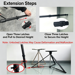 Adjustable <b>Walking</b> <b>Stick</b> With Tripod Base Silver Rose Gold Black Colors Lightweight Support For Mobility Assistance - Product Image 6