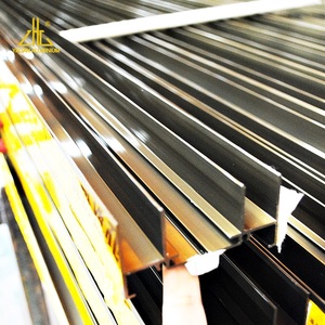 Bóng K Vàng Chải Nhôm Hồ Sơ, Nhôm Cạnh Niêm Phong Phần, Điện Di Vàng Anodized Nhôm - Product Image 6