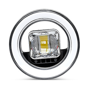 Phare de travail rond IP67 étanche de 4 pouces blanc et rouge pour <span class=keywords><strong>moto</strong></span>, avec feux de position Angel Eyes et <span class=keywords><strong>Devil</strong></span> Eyes, et feux de jour DRL - Product Image 2