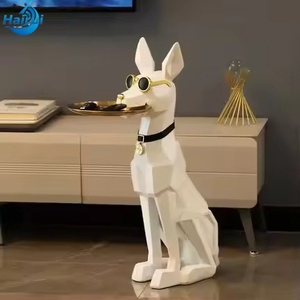 งานฝีมือเรซิ่นที่ทันสมัยของตกแต่งบ้านสุนัขท่าใหญ่ต้อนรับอย่างสร้างสรรค์ออกแบบได้ตามต้องการ - Product Image 6