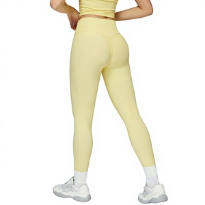 Pantalones de yoga de cintura alta con efecto levanta glúteos, estilo vintage cepillado, corte de bota, para mujer, de secado rápido, adelgazantes, ajustados, hasta el tobillo, para correr - Product Image 2