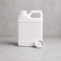 Bocaux cylindriques en plastique HDPE de 250 ml et 500 ml avec poignée et bouchon à vis de 28 mm pour contenants de détergent et cosmétiques