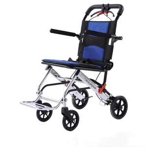 Silla de ruedas manual de aluminio súper ligera, silla de ruedas plegable de avión para deshabilitar - Product Image 6