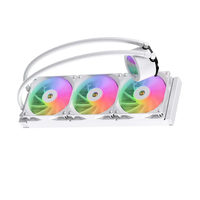 Refroidisseur d'eau 360mm Vente en gros Système de refroidissement liquide PC Couleur blanche Ventilateurs ARGB 3x120mm Compatible avec Intel/AMD Support OEM/ODM