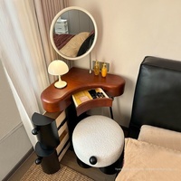 Commode d'angle minimaliste de style italien, armoire de rangement intégrée, petit appartement, design en bois massif, chambre à coucher, luxe léger, maquillage