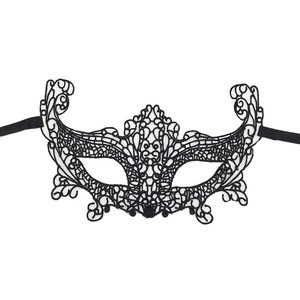 Máscara de media cara de encaje negro sexy para Halloween, fiesta de <span class=keywords><strong>disfraces</strong></span>, <span class=keywords><strong>carnaval</strong></span> veneciano, baile de graduación, para <span class=keywords><strong>mujer</strong></span> - Product Image 4