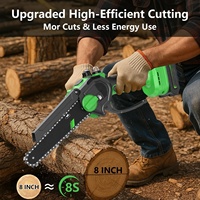 Gergaji Rantai Mini Tanpa Kabel Industri Efisiensi Tinggi 3.5 Pound Ringan 12x6x6 Inci Bertenaga Baterai 600W untuk Kayu