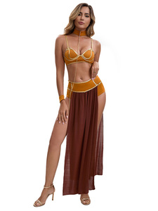 Disfraz Sexy de la Princesa <span class=keywords><strong>Leia</strong></span>, Disfraz de Esclava Árabe para Adultos, Disfraces de Halloween para Mujer, Cosplay de Diosa Egipcia, Vestido de Fiesta de Disfraces - Product Image 2