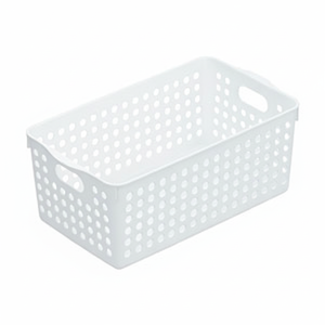 Cesto portaoggetti bianco largo Inomata - Product Image 1