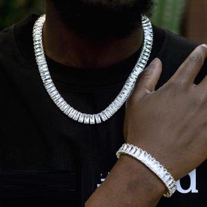 Kalung Tennis Persegi 6MM CZ 5A CZ Mewah Berkilau Penuh Batu Choker Trendi Rock Punk Wanita Pria Perhiasan Hip Hop - Product Image 4