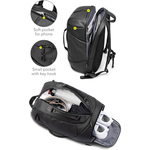 Bolsa de Lona de Poliéster Personalizada, <span class=keywords><strong>Convertible</strong></span> <span class=keywords><strong>en</strong></span> Bolsa de Gimnasio y <span class=keywords><strong>Mochila</strong></span> de Viaje, con Compartimento para Portátil y Zapatos - Product Image 3