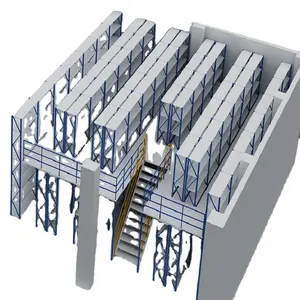 औद्योगिक गोदाम स्टील मेजेनाइन मंजिल DIY भंडारण मेजेनाइन मंच