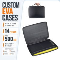 Housse pour ordinateur portable taille personnalisée étanche antichoc EVA avec fermeture éclair pour tablettes/ordinateurs portables-Étui uniquement