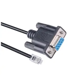 LBT Hot Sell 1m Black DB9 Male to RJ9 4P4C Cable