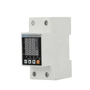 CHYT Electric single phase AC Din rail adjustable over low voltage and under voltage protector relay with over current