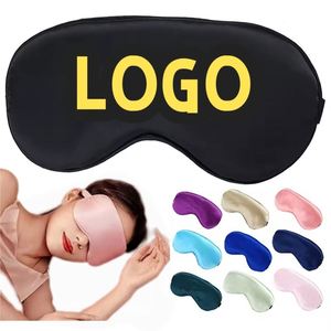 Masque de sommeil occultant respirant personnalisé avec logo, en soie simulée double face, idéal pour la pause déjeuner et le sommeil - Product Image 1