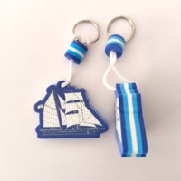 Porte-clés et anneaux porte-clés personnalisés en mousse EVA ovale et carrée classiques - Cadeau promotionnel