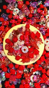 Bolsa de 500g, diseños mixtos DIY, cuentas de pétalos acrílicos y hojas, cuentas de flores sueltas para la fabricación de joyas - Product Image 4