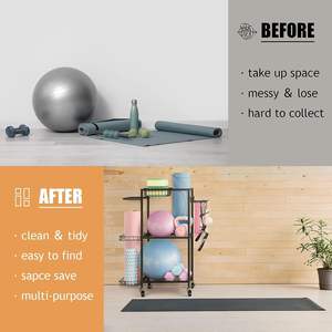 חדר כושר יוגה כדור מחצלת יוגה כדור משקולות קטלי קצף רצועת יוגה ציוד אימון מארגן מתלה אחסון - Product Image 6