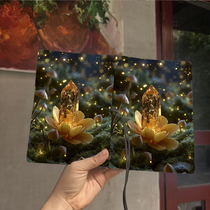 Vintage <span class=keywords><strong>A6</strong></span> Diario para la universidad Adecuado para borradores de bocetos de estudiantes de arte y conceptos de diseño con Crystal Flower Mushrooms Glo - Product Image 6