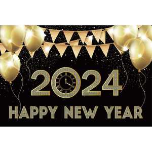 Cross Border New <span class=keywords><strong>Birthday</strong></span> Background Fabric 100D <span class=keywords><strong>Birthday</strong></span> Party Carnival Black Gold Series Banner può essere progettato con le immagini - Product Image 4