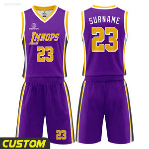 Basketbaltenue op maat, ademend, sneldrogend, omkeerbaar, voor heren en kinderen. - Product Image 1